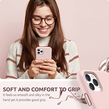 SURPHY Compatible with iPhone 11 Pro Max Case 6.5 inches, Thickened Liquid Silicone Phone Case (with Microfiber Lining) for iPhone 11 Pro Max 2019, Pink - color: Pink