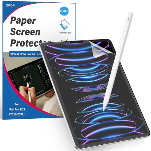 XIRON Paper Screen Protector for iPad Pro 12.9 inch 2022/2021/2020/2018 - size: Pro 12.9 (2022/2021/2020/2018)