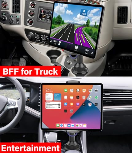 APPS2Car Solid Cup Holder Tablet Mount for Car, iPad Car Mount for Truck - size: 4.7 to 12.9 inches