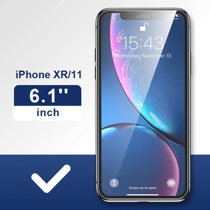 ImpactStrong Anti-Spy Privacy Screen Protector for iPhone 11 / iPhone XR (6.1-Inch), 9H Tempered Glass, Shatter-Resistant, Anti-Scratch, Easy Install Kit, Case Friendly, 2-Pack - size: iPhone 11/XR