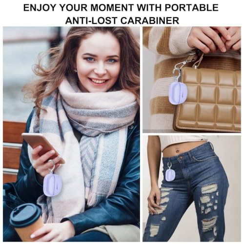 Aircawin for Bose QuietComfort Earbuds II/QuietComfort Ultra 1/2 Case Clear - color: Clear Purple