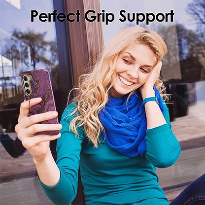 Phone Ring Grip Holder, 360° Rotation Cell Phone Grip Stand, Finger Ring Stand, Metal Finger Ring Grip Kickstand Compatible with iPhone 17 Pro Max 16 15 14 13 12 Magsafe Accessories, Purple - color: Lavender Purple