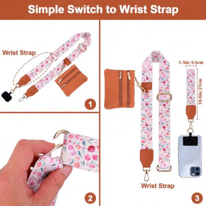 XANGNIER Clip and Go Strap for Phone with Wallet Crossbody,Multicolor 29 - color: Multicolor 29