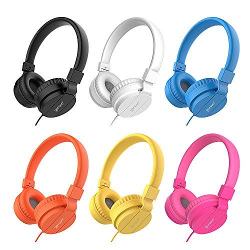 Kids Headphones, Lightweight Stereo Wired Toddler Headphones, Adjustable Headband Children's Headset for Smartphones Computer Pad Earphones(Yellow) - color: Yellow