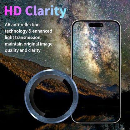 Camera Lens Protector for iPhone 15 Pro/15 Pro Max, Dark Blue - color: Dark Blue