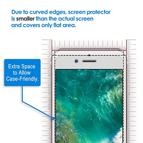 JETech Screen Protector for iPhone 8/7, 2-Pack | HD Clear, Tempered Glass Film, Anti-Scratch Glass - size: iPhone 7/8