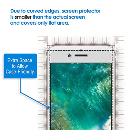 JETech Screen Protector for iPhone 8/7, 2-Pack | HD Clear, Tempered Glass Film, Anti-Scratch Glass - size: iPhone 7/8