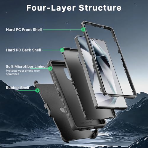 M MYBAT PRO for Samsung Galaxy S25 Ultra Case with 360° Rotating Stand - color: Black, size: Samsung Galaxy S25 Ultra