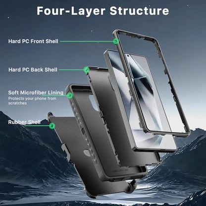 M MYBAT PRO for Samsung Galaxy S25 Ultra Case with 360° Rotating Stand - color: Black, size: Samsung Galaxy S25 Ultra