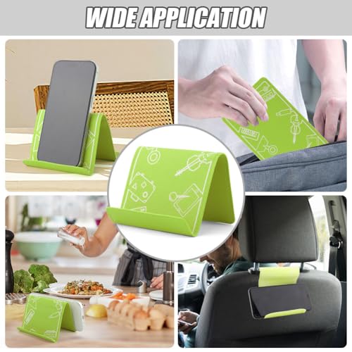 Airplane Phone Holder, Foldable Flexible Travel Phone Stand - color: Green