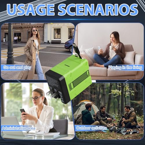 2-in-1 Compatible with 120w Fast Charger, 2025 New Retractable Wall Fasts Charging Power Adapter with All in One Foldable Plug, Multi-Functional Fast Smart Charger for Phone, Tablet, Laptops (Orange) - color: Orange
