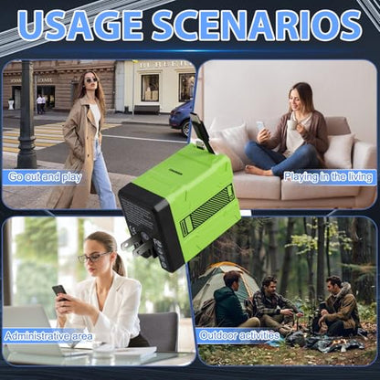 2-in-1 Compatible with 120w Fast Charger, 2025 New Retractable Wall Fasts Charging Power Adapter with All in One Foldable Plug, Multi-Functional Fast Smart Charger for Phone, Tablet, Laptops (Black) - color: Black