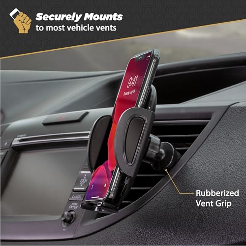 Scosche SUHV-XCES0 Select Vent Mount Phone Holder Cradle for Car or Truck - Universal Hands-Free Mount for Car Dashboard Air Vents - Vehicle Cell Phone Holder for iPhone or Android Smartphones - style: Vent