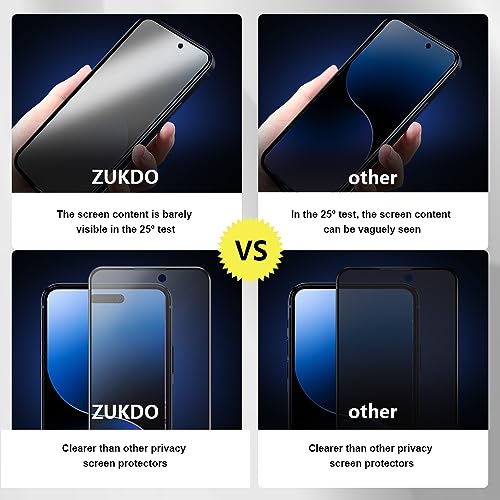 for iPhone 15 Pro Max 6.7" Matte Privacy Screen Protector with Camera Lens Protector Full Coverage Anti-glare Anti-spy Tempered Glass Film Anti-fingerprint Easy Installation - size: iPhone 15 Pro Max 6.7 inch