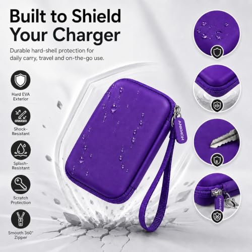 ANKHOH Travel Case for Iseyyox/for QUZUDN/for Ucomx 3 in 1 Wireless Charger - color: Purple