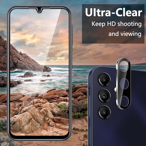 [2+2 for Samsung Galaxy A16 5G Tempered Glass Privacy Screen Protector with Camera Lens Protector ，Scratch-resistant, Bubble-free, Easy Installation - size: Galaxy A16 2+2
