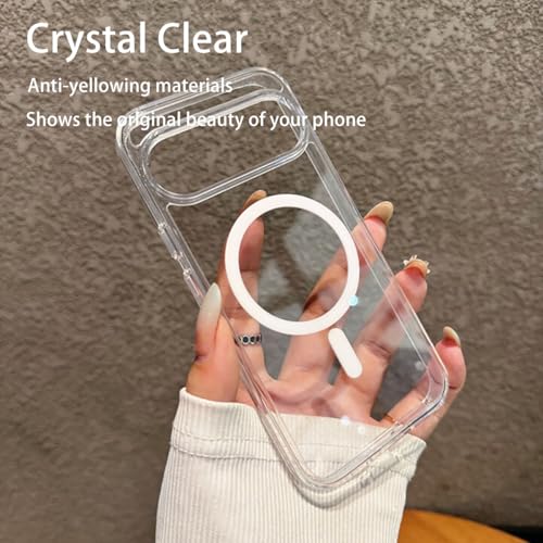 TOPF&B Magnetic Case Compatible with iPhone 17 Pro,Compatible with Magsafe,Anti-Yellowing Cover,Transparent Screen Protector,Clear Case for iPhone 17 Pro,Crystal Clear - size: iPhone 17 Pro Magsafe Case