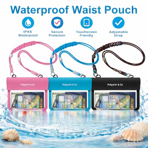 Pulgarin & Co Waterproof Phone Pouch (Black, Waterproof Waist Bag) - color: Black