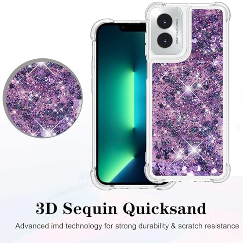 for Moto G Play 2024 Case with Screen Protector, Purple - color: Purple