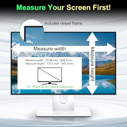 2 Pack] Magnetic Computer 27 Inch Privacy Screen for 16:9 Aspect Ratio - size: Computer Monitor 27Inch-2Pack