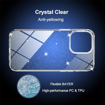 TENOC Phone Case Compatible with iPhone 11 Pro, Glitter Case Clear Sparkling Protective Bumper Cute Cover for Girls Women - color: Clear Glitter, size: iPhone 11 Pro