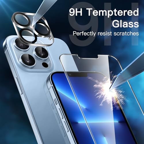 JETech Screen Protector for iPhone 13 Pro, 2+2 Pack - size: iPhone 13 Pro