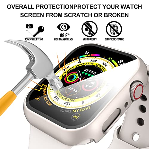 Diruite for Apple Watch Series 9/8/7/6/5/4 SE 41mm Case-Starlight*2 - color: Starlight, size: 41 mm - Series 9/8/7/6/5/4/SE/SE 2