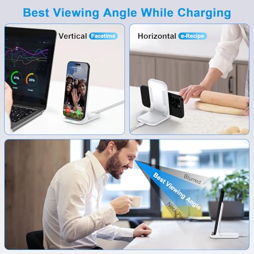Pixel Wireless Charger Fast Charging Stand for Google Pixel 10a 10 Pro XL - color: White