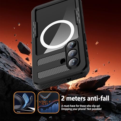 Waterproof Phone Case for Samsung Galaxy S26 Protective Black - color: Black, size: Samsung Galaxy S26