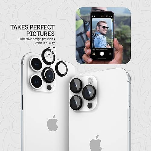 Pelican iPhone 15 Pro Max/iPhone 15 Pro Camera Lens Protector - Black - size: iPhone 15 Pro / iPhone 15 Pro Max