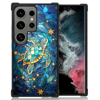 for Samsung Galaxy S24 Ultra Case,Soft Silicone Shockproof Bumper Camera Protection Phone Case-Glass Star Turtle - color: Glass Star Turtle, size: Samsung Galaxy S24 Ultra