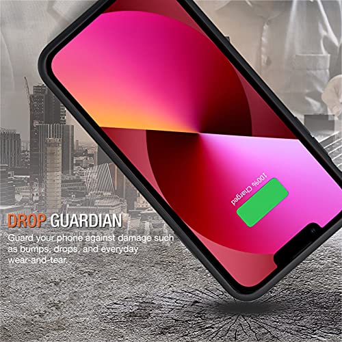 Battery Case for iPhone 13 Mini, Enhanced 6500mAh Ultra Thin Portable Protective Power Smart Charging Case Compatible with iPhone 13 Mini (5.4 inch) Rechargeable Extended Battery Charger Case (Black) - color: Black