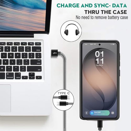 Battery Case for Galaxy S26 Ultra,[12000mAh] Large Capacity Slim Portable Protective Fast Charging Case Compatible with Galaxy S26 Ultra (6.9inch) Wireless Extended Battery Charger Case (Black) - size: Galaxy S26 Ultra