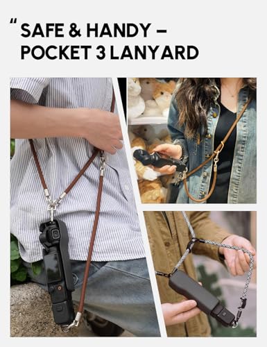 Pocket3 Lanyard,Phone Tether Tab 2,Crossbody & Wrist Strap,Lanyard for DJI Osmo Pocket 3, Phone Strap - color: Black-b
