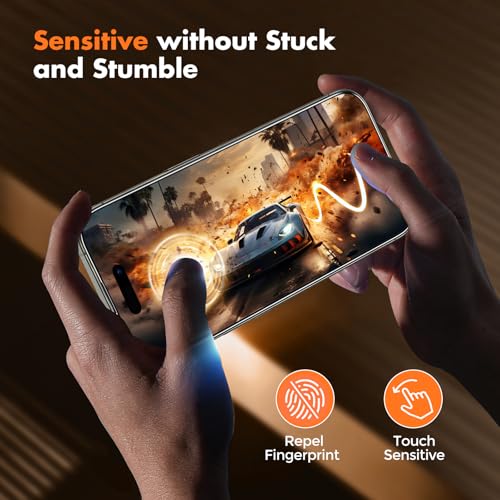 UNBREAKcable 3-Pack Screen Protector for iPhone 15 Pro, Double Shatterproof Tempered Glass [Easy Installation Frame] [9H Hardness] [Full Coverage] [HD Clear] for iPhone 15Pro 6.1 inch - size: iPhone 15 Pro