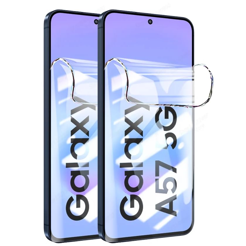 2pcs Flexible Hydrogel Film Compatible With Samsung Galaxy A57 5G 2026 6.7" Front Screen Protector Transparent TPU Touch Sensitive Fingerprint Unlock Not Tempered Glass - color: A57 5G 2026 6.7"
