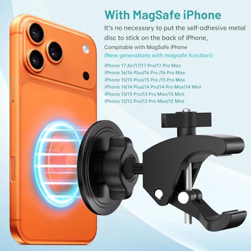 Magnetic Stroller Phone Holder Clamp Mount,20 x N52 Strong Dual Magnets