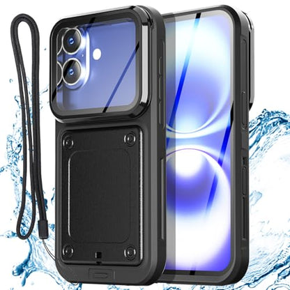 AICase Waterproof Phone Case,Universal Self-Check Function Underwater Pouch Dry Bag Beach Floating Shower Snorkeling for iPhone 16/16pro/15/15pro/14/14pro/13/13pro/12/12pro,11pro/xs/x for 6.3" Black - size: iphone 6.3"
