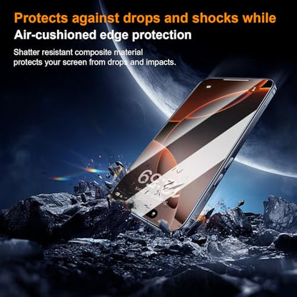 OneFish Screen Protector Tempered Glass Film 9H Hardness HD Clear Anti-Scratch Anti-Fingerprint Bubble Free Easy Installation Case Friendly Compatible with iPhone 16