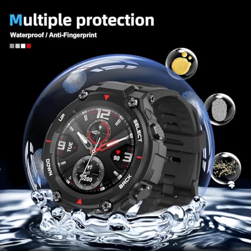 3 Pack Screen Protector for Amazfit T-Rex 3, 9H Tempered Glass, HD Clear, Bubble-Free, Scratch Resistant, Case Friendly, Easy Install - size: for Amazfit T-Rex 3
