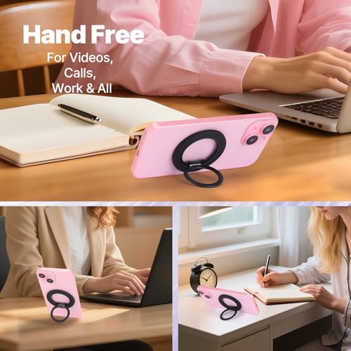 Jsoerpay Ultra-Thin Magnetic Phone Grip for MagSafe, Black - color: Black