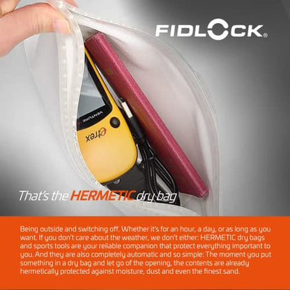 FIDLOCK Hermetic Dry Bag Flexible Magnetic Bag, Maxi, Transparent Black | Maxi Dry Bag, Gooper Magnetic Self-Sealing Closure, Water/Dust/Sand Protection, Touchscreen Window, Lanyard Carry, XL Phone - color: Transparent Black, size: Maxi