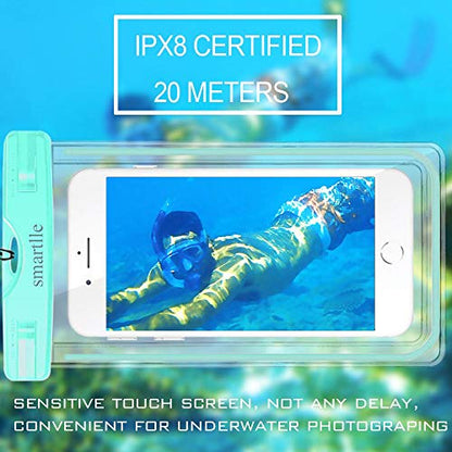 Waterproof Phone Case, 2 Pack IPX8 Waterproof Phone Pouch Holder Protector for iPhone 15 14 13 12 11 Pro Max XR XS SE, for Galaxy S24 23 21/Note/A,7”
