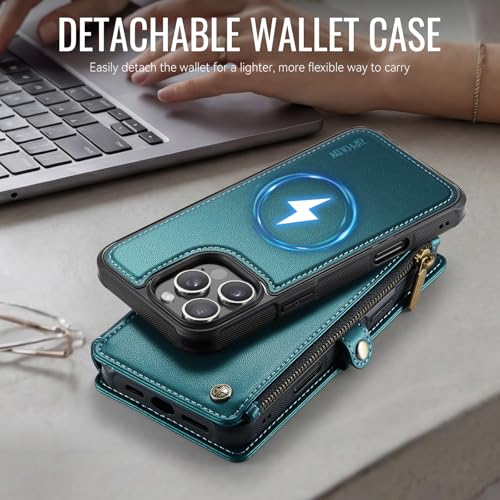 for iPhone 16 Pro Max - Phone Case Wallet Magnetic, Turquoise - color: Turquoise, size: iPhone 16 Pro Max