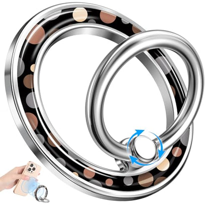 Magnetic Phone Ring, Compatible with MagSafe Phone Grip, Dots - color: Dots