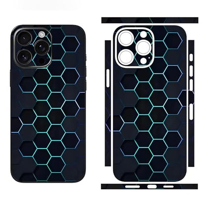Skin Wrap Compatible with 13/14/15/16/17 Pro Max (Dark Blue, 14 Pro Max) - color: Dark Blue, size: 14 Pro Max