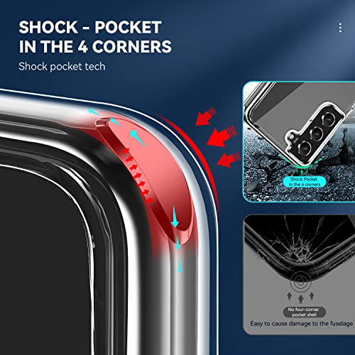 DEERLAMN Clear Phone Case for Samsung Galaxy S22 Plus, Transparent Anti-Scratch Non-Yellowing Ultra Slim Fit Shockproof Drop Protection Phone Cover - size: Samsung Galaxy S22 Plus