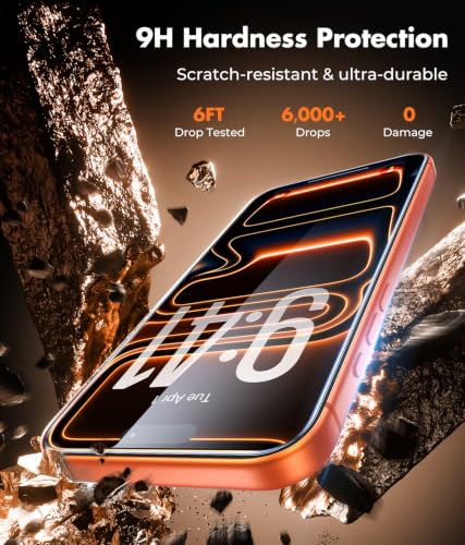 UNBREAKcable iPhone 17 Pro Screen Protector & Camera Lens Protector - size: iPhone 17 Pro