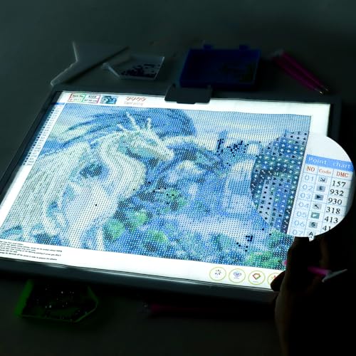 YINGWOND A3 Rechargeable LED Light Pad,Light Box for Tracing with Integrated Stand,3 Light Colors 6 Levels of Brightness and stepless dimming,Light Board for Diamond Painting,Drawing,Artists - style: Rechargeable-A3 White