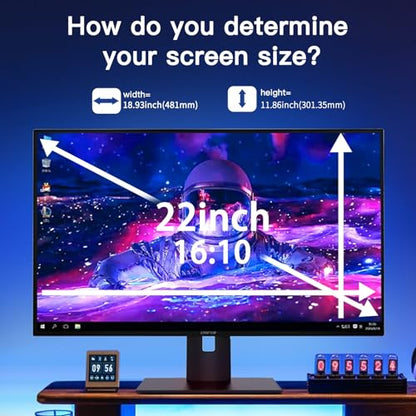 2 Pack Magnetic Hanging Computer Privacy Screen 22'' for 16:10 Aspect Ratio - color: 2 Pack Magnetic Hanging 22 Inch for 16:9